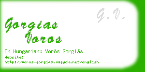 gorgias voros business card